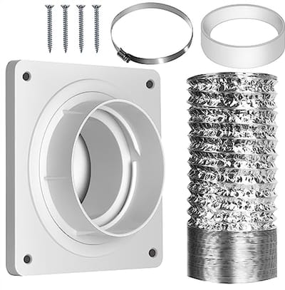 4 Inch Droger Ontluchtingsslangconnector - Binnendroger Ventilatiedeksel met Snelkoppeling