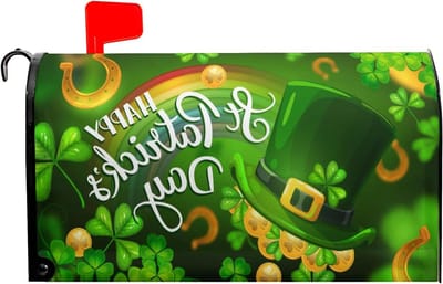 Brievenbus Cover - Magnetische Decoratie - Buiten Versieren - Waterdichte Stof - 46x53 cm - Groen Klaver