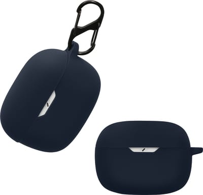 kwmobile Hoes geschikt voor JBL Wave Beam / Beam 2 / Wave 200TWS - Siliconen cover voor oordopjes in donkerblauw