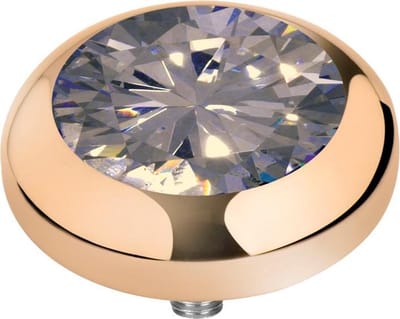 Melano Vivid Basic CZ Steentje AB Goud | 7 mm
