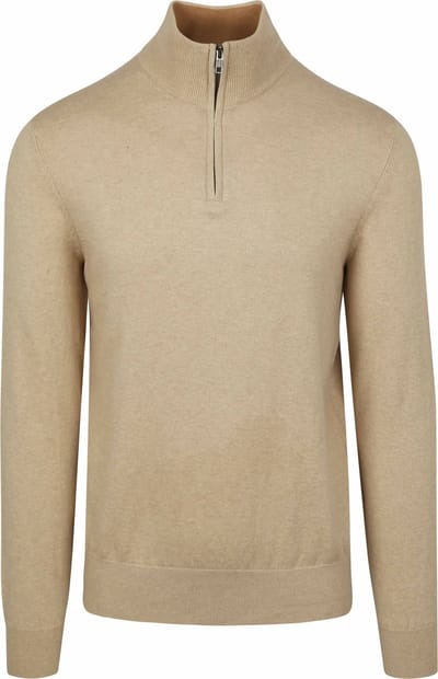 Steppin' Out Half-Zip Trui Cotton Cashmere Sand - Maat XXL - Heren - Pullovers