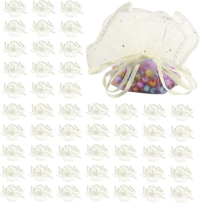 Set van 50 Organza Zakjes van 26 cm - Kleine Cadeauzakjes voor Feestjes, Verjaardagen en Bruiloften, Perfect voor Geschenken en Decoratie