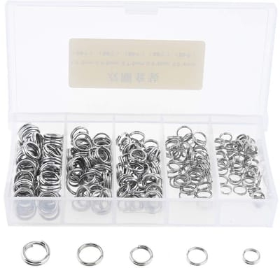 Dailygoods- Splitringen 250 Stuks - Roestvrij Staal - Connector - Dubbele Lus - Naadloos - Corrosiebestendig - Vissplitringen