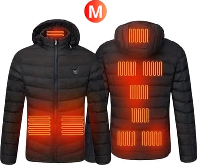 Nivard Verwarmde Jas - Heating Jacket - Thermo Jas - Elektrische Kleding - Jas Met Verwarming - 9 Warmtezones - Heren - Maat M - Zwart