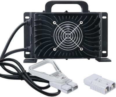 Slimme Acculader - Batterij Lader - Heftruck Opladen - IP67 Waterdicht - 12V tot 72V - Zwart