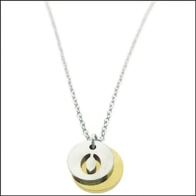 Aramat Jewels | Halskettingen | Stalen Initiaal Ketting met Ronde Letter Hanger – Gepersonaliseerde Ketting | O | |1,5mm | Staal | Volwassenen | Verkleurd niet