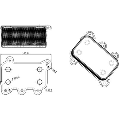 Olie radiator, motorolie NRF 31850