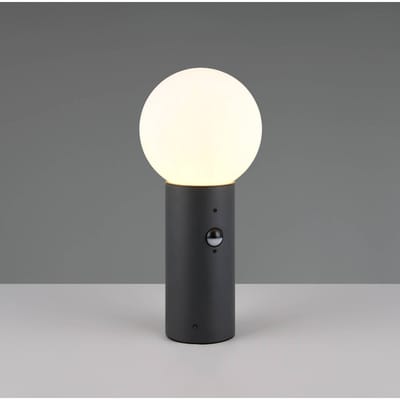 Trio Lighting Sokkellamp Mures, antraciet, hoogte 40 cm, metaal, sensor