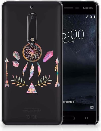 Nokia 5 Telefoonhoesje met Naam Boho Dreamcatcher