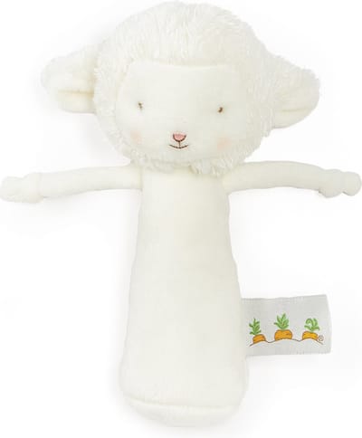 Bunnies By The Bay Rammelaar Lammetje - Knuffel - Geborduurde details - 16 cm - Wit