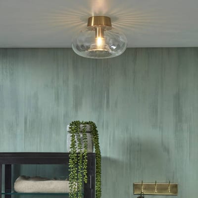 it's about RoMi Plafonniere Brussels - Goud/Glas - Ø27cm - Modern,Luxe