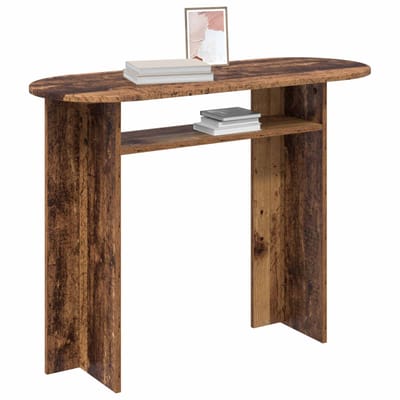 vidaXL - Wandtafel - Oud - hout - 100 - x - 39,5 - x - 75 - cm - Bewerkt - hout