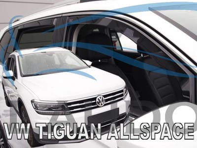 Zijwindschermen dark donker tbv VW Tiguan (ALLSPACE uitvoering, dus niet standaard), type2, model VANAF 2016 - 2024, set a 4 stuks raamspoilers tbv V + A ramen