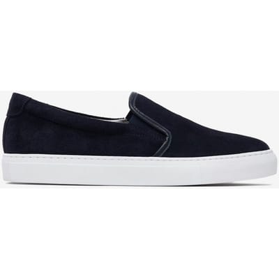 No Label Scramble Slip-on Suede Navy Maat: 44 | Sneakers Outlet | Heren | Blauw