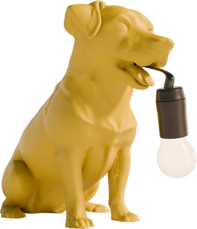 Fiastra Jack Russell Terrier tafellamp - hondenlamp - goud - E14 - 30 x 18 x 25 cm