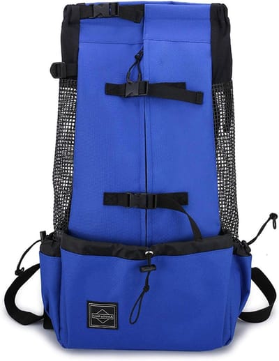 Huisdier Rugzak - Draagtas Reizen - Outdoor Avontuur - Ventilatie Mesh - Large - Blauw