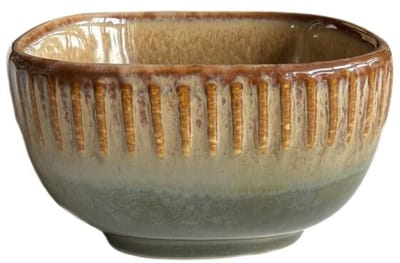 MPLCo - Ombres Mini Dip Bowl - Kom - Schaaltje voor Saus & Tapas - Oven, Magnetron & Vaatwasser Bestendig - Kleine Serveerschaal Keramiek - 250ml - 10 x 10 x 5.5 cm - Groen/Bruin
