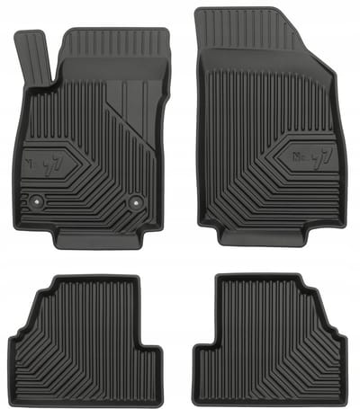 Frogum No.77 Luxe Rubberen Automatten Set - Geschikt voor OPEL MOKKA / MOKKA X (2012-2019) - 4-delig - Perfecte Pasvorm - Geurloos TPE - 4 cm Hoge Rand - Zwart