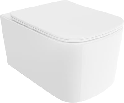 Mexen Vivo wc-pot Rimless Tornado met softclose slanke zitting, duroplast, glanzend wit - 30610200T