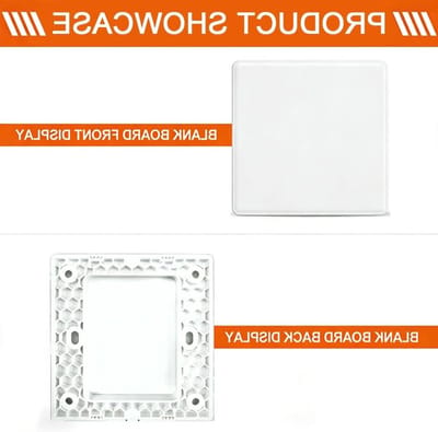 Verstopte Blind Covers, Set van 2, Wandplaat voor Blinde Stopcontacten, 86 x 86 mm, Plastic Afdekking, Inbouw, Schroefloos, Enkelvoudig, Wit, Ideaal voor Interieur en Verbetering van de Huishouding