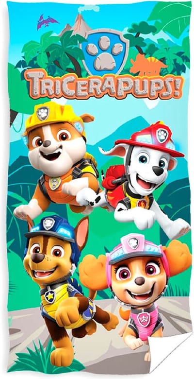 Paw Patrol strandlaken - 140 x 70 cm. - PAW handdoek - sneldrogend microfiber