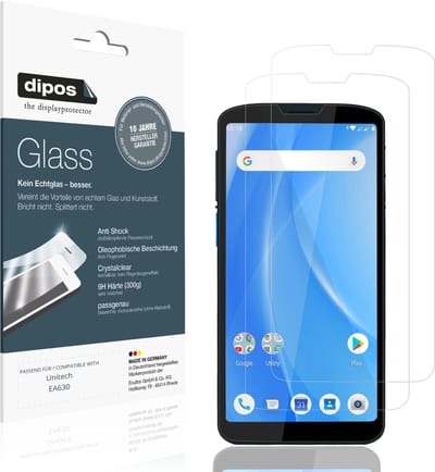 dipos – 2x Pantserfolie geschikt voor Unitech EA630 | 9H Screenprotector