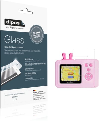 dipos – 2x Pantserfolie geschikt voor zcobro KC5 | 9H Screenprotector