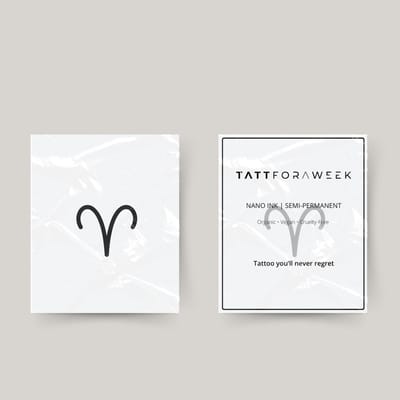Tijdelijke tattoo sterrenbeeld ram | Neptattoo volwassenen | Tijdelijke tattoo voor volwassenen | Temporary tattoo | Plaktattoos voor volwassenen | Neptattoos | Probeer zorgeloos een tattoo | tattforaweek