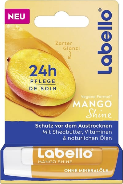 Lippenbalsem - Verzorgende Balsem - Dagelijkse Verzorging - Mango Aroma - 48 g - Delicate Glans