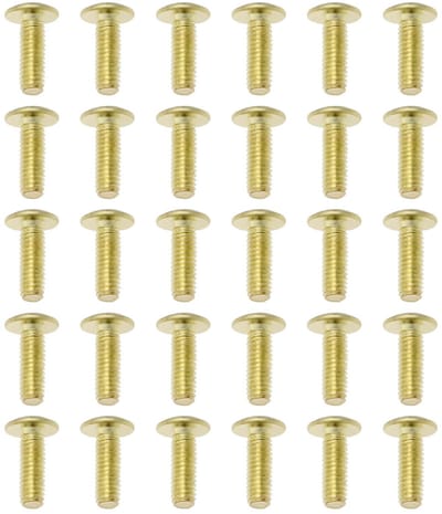 Dailygoods- Bevestigingsschroeven 30 Stuks - M4 Schroeven 12 mm - Messing Schroeven - Cross Pan Hoofd - Geschikt voor Meubels - Corrosieweerstand