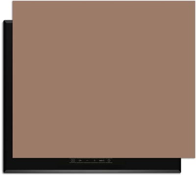 KitchenArt - Mocha Mousse – Inductie Beschermer - 65x52 cm - Kookplaat Beschermer - Luxe Afdekplaat Inductieplaat - Anti-slip & Oprolbaar - Beschermmat Inductiekookplaat