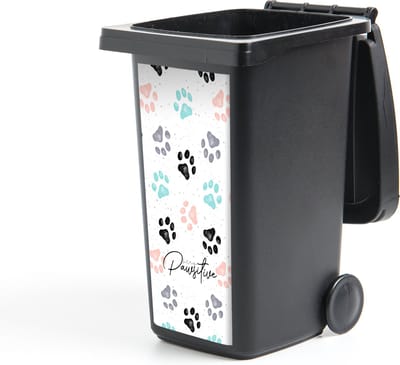Container sticker Quotes - Spreuken - Stay pawsitive - Honden - 44x98 cm - Kliko sticker