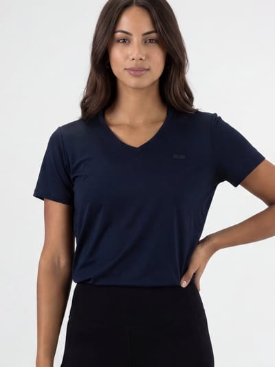Sjeng Sports INES - Maat: XS Dark Blue - Tennis Shirt Vrouwen - Sportshirt - jersey
