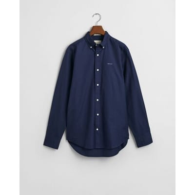 Gant Overhemd Uni Color Pinpoint Oxford Button Down Marine / male