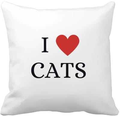 Akyol - i love cats Kussen hoes - Katten - cadeau kattenliefhebber - cadeau - cadeau poezen liefhebber - 40 bij 40 cm