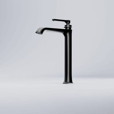 Steinberg series 350 single lever basin mixer without pop-up waste, with raised faucet body 350 1700 S