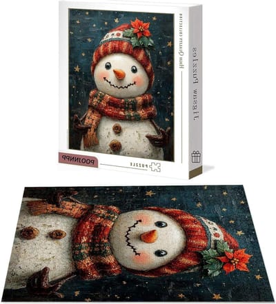 Houten Puzzel - Legpuzzel Volwassenen - Ontspanning Thuis - Genummerde Achterkant - 75 x 50 cm - Winter