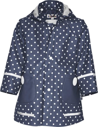 Playshoes Regenjas Kinderen Stippen - Donkerblauw - Maat 86