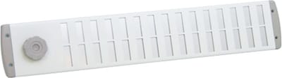 Nedco schuifrooster 500x90mm - bold line - met draaiknop - met vliegengaas - aluminium - wit