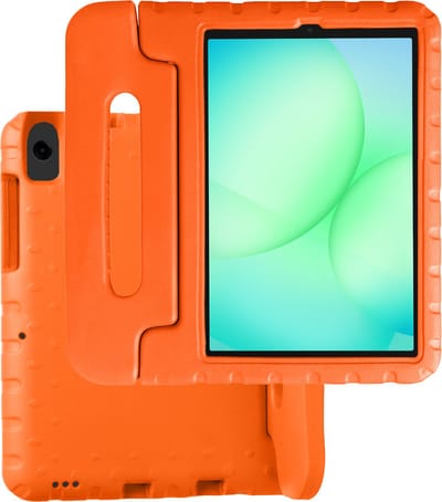 Hoesje Geschikt voor Samsung Galaxy Tab A11 / A9 - Kinderhoes Shockproof Bumper - Kidsproof Case - Tablet Hoes - Kinder Hoes Cover - Oranje
