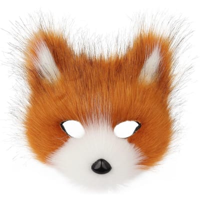 Nepbont Vos Masker Vurig Halve Gezicht Dier Kat Masker Halloween Cosplay Feest Kostuum