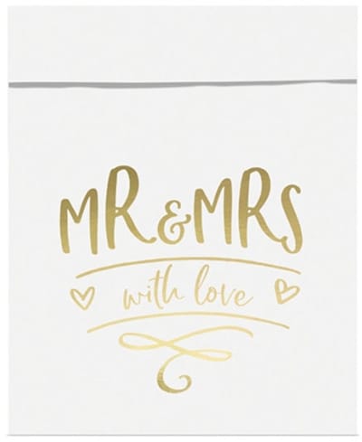 Feestzakje Mr & Mrs With Love 6x