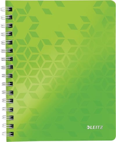 Leitz WOW schrift ft A5, geruit, groen 6 stuks
