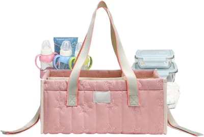Luier Organizer - Baby Organizer Tas - Kinderwagen Opbergen - Slim Scheidingssysteem - 180D x 40B x 180H mm - Grijs