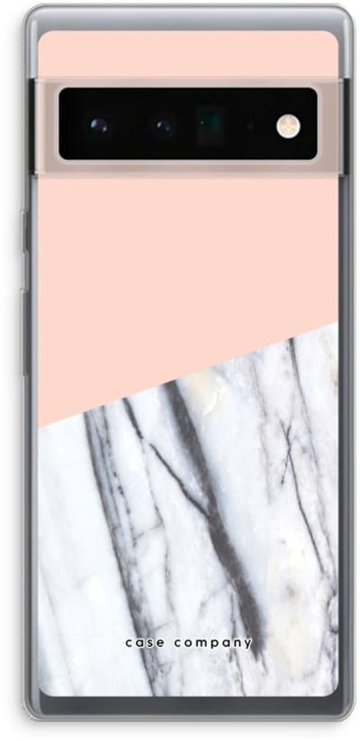 Case Company® - Hoesje geschikt voor Google Pixel 6 Pro hoesje - A touch of peach - Soft Cover Telefoonhoesje - Bescherming aan alle Kanten en Schermrand