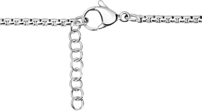 Quiges RVS Halsketting Ankerketting Zilverkleurig 42cm (+4cm verstelbaar) - EPK098