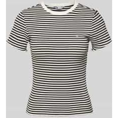 Tommy Hilfiger Tjw Slim Lettuce Edge T-shirt Black/ecru Stripe Size: S | T-Shirts Outlet | Dames | Zwart