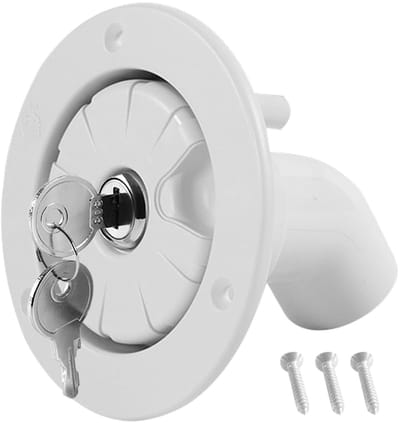 Dailygoody - Afsluitbare dop - Inlaatfilter - Voor campers en aanhangwagens - Wit - Waterinlaat - Ideaal voor caravans en boten - Handig en duurzaam