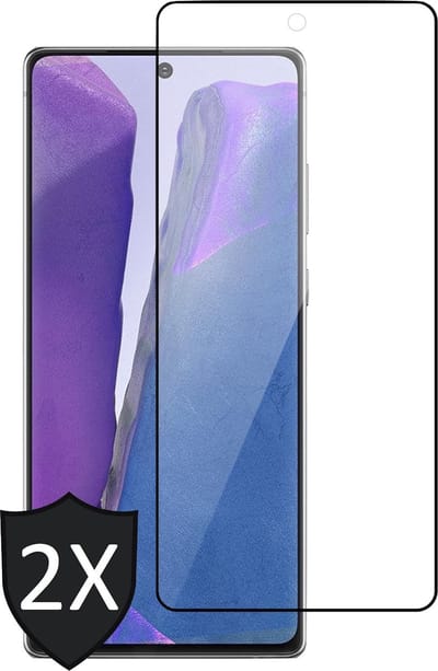 Screenprotector geschikt voor Samsung Note 20 - Full Glas PET Folie Screen Protector - 2 Stuks