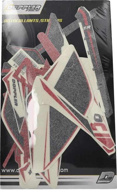 kit autocollant stickers doppler voor moto rieju 50 mrt 19 pièces rouge neuf